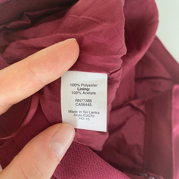 J. Crew Burgundy Pleated Crepe Flounce Mini Skirt - Picture 4 of 4